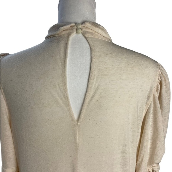 FREE People Beach Linen Puff Sleeve Mini Dress XS - Picture 6 of 11